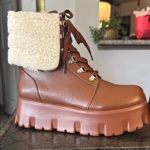 Cape Robbin❣️Chunky Platform Ankle Boots Snowdrop  BROWN❣️ BRAND NEW❣️Sz9